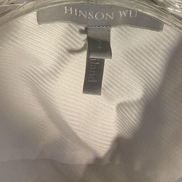 Hinson wu ladies 3/4 button up shirt 2 white classic capsule minimalist - Picture 3 of 9